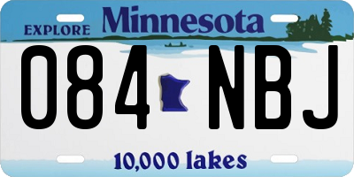 MN license plate 084NBJ