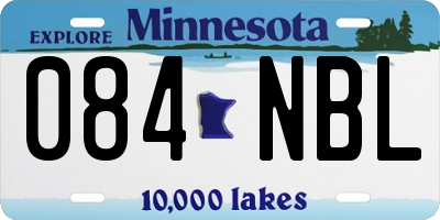 MN license plate 084NBL