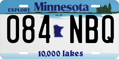 MN license plate 084NBQ