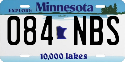 MN license plate 084NBS