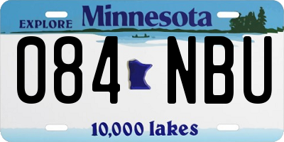 MN license plate 084NBU