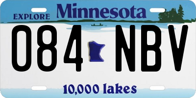 MN license plate 084NBV