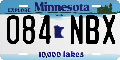 MN license plate 084NBX