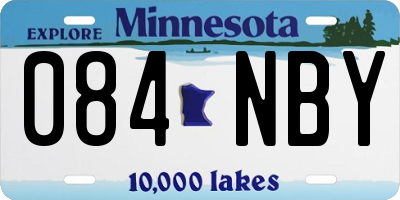 MN license plate 084NBY