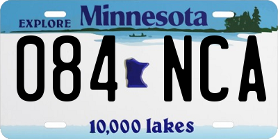 MN license plate 084NCA