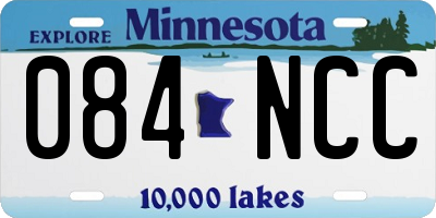 MN license plate 084NCC