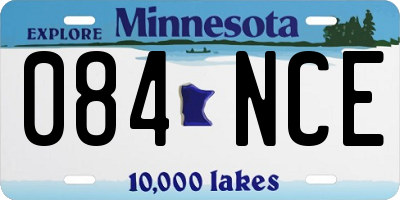 MN license plate 084NCE