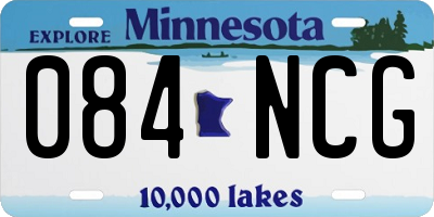 MN license plate 084NCG