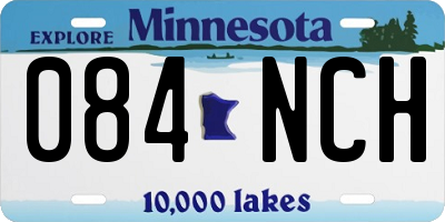 MN license plate 084NCH