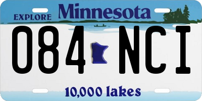 MN license plate 084NCI