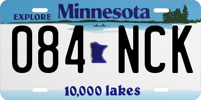 MN license plate 084NCK