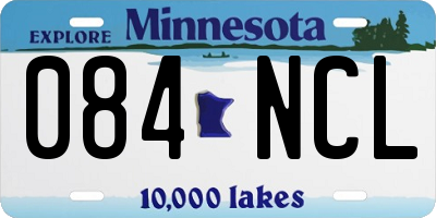 MN license plate 084NCL
