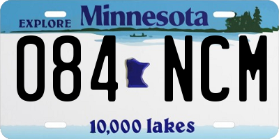 MN license plate 084NCM