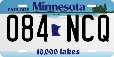 MN license plate 084NCQ