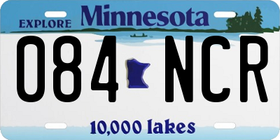 MN license plate 084NCR