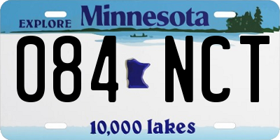 MN license plate 084NCT