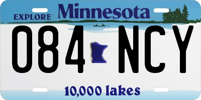 MN license plate 084NCY