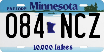 MN license plate 084NCZ