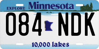 MN license plate 084NDK