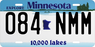 MN license plate 084NMM