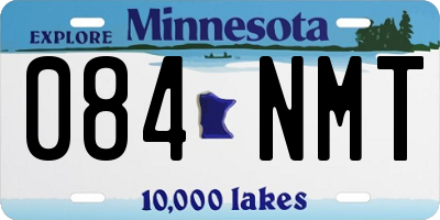 MN license plate 084NMT