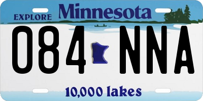 MN license plate 084NNA