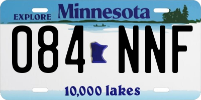 MN license plate 084NNF