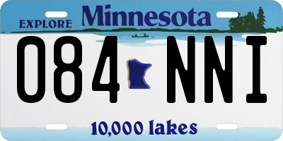 MN license plate 084NNI