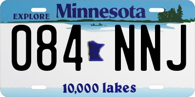 MN license plate 084NNJ
