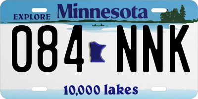 MN license plate 084NNK