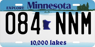 MN license plate 084NNM
