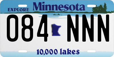 MN license plate 084NNN