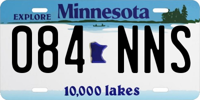 MN license plate 084NNS