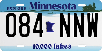 MN license plate 084NNW