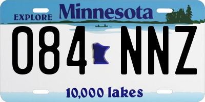 MN license plate 084NNZ