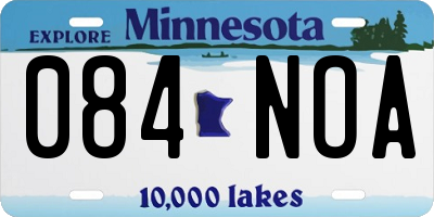 MN license plate 084NOA