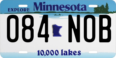 MN license plate 084NOB