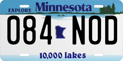 MN license plate 084NOD