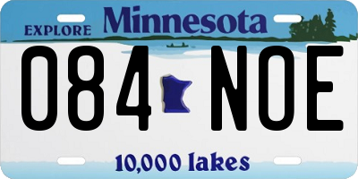 MN license plate 084NOE