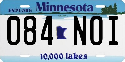 MN license plate 084NOI