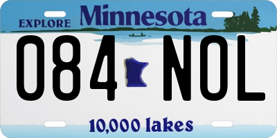 MN license plate 084NOL