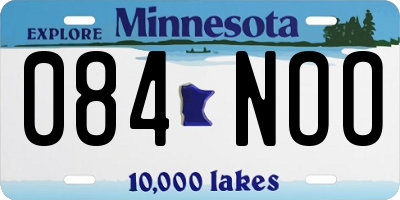 MN license plate 084NOO