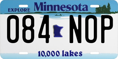 MN license plate 084NOP