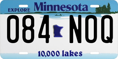 MN license plate 084NOQ