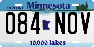 MN license plate 084NOV