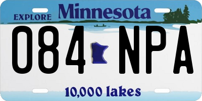 MN license plate 084NPA