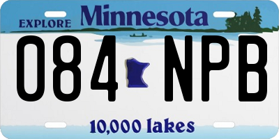 MN license plate 084NPB