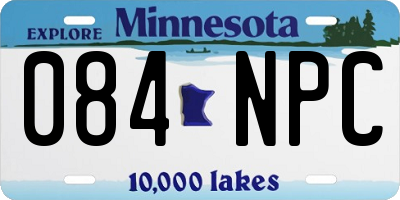 MN license plate 084NPC
