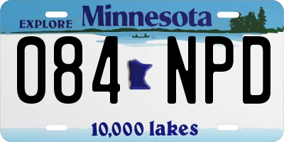 MN license plate 084NPD