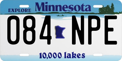 MN license plate 084NPE